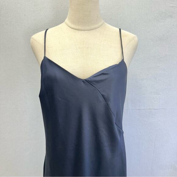Banana Republic Navy Blue Cascade Slip Dress Size 8 Knee Length - Picture 10 of 14
